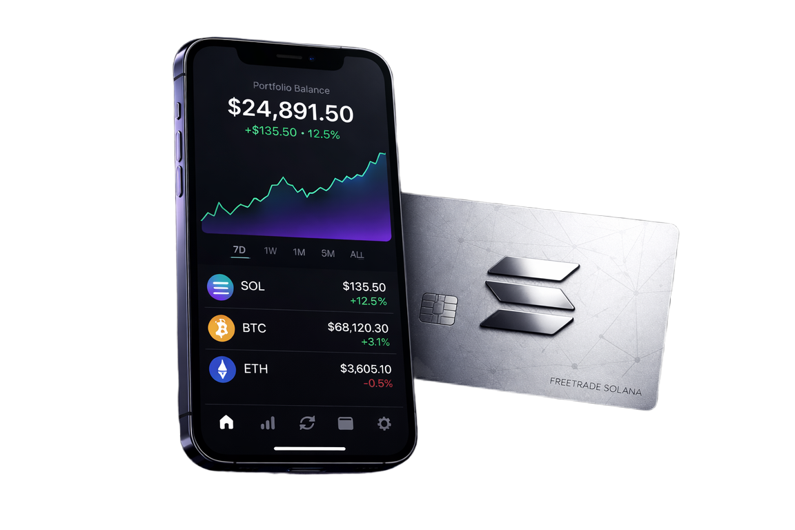 Freetrade Solana app and card